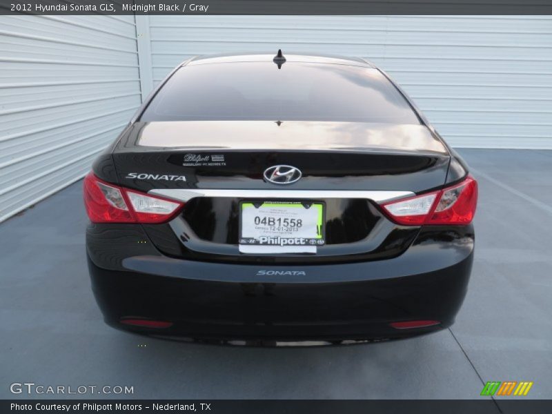 Midnight Black / Gray 2012 Hyundai Sonata GLS