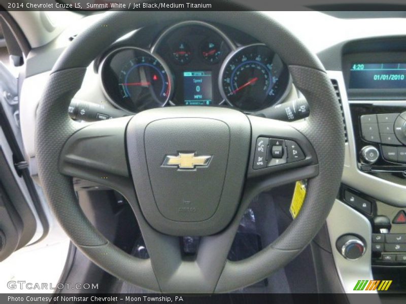Summit White / Jet Black/Medium Titanium 2014 Chevrolet Cruze LS