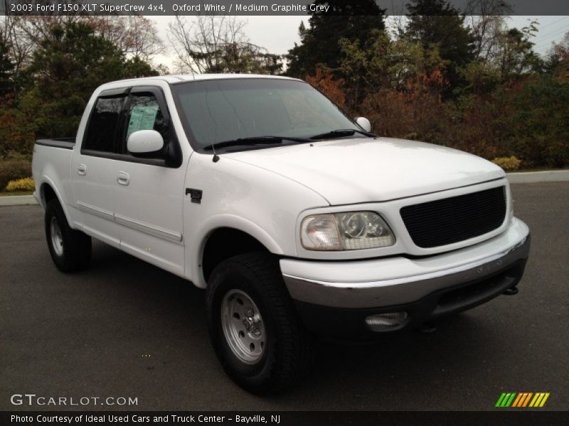 Oxford White / Medium Graphite Grey 2003 Ford F150 XLT SuperCrew 4x4