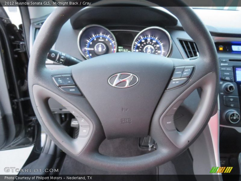 Midnight Black / Gray 2012 Hyundai Sonata GLS