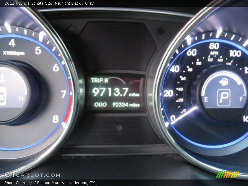 Midnight Black / Gray 2012 Hyundai Sonata GLS