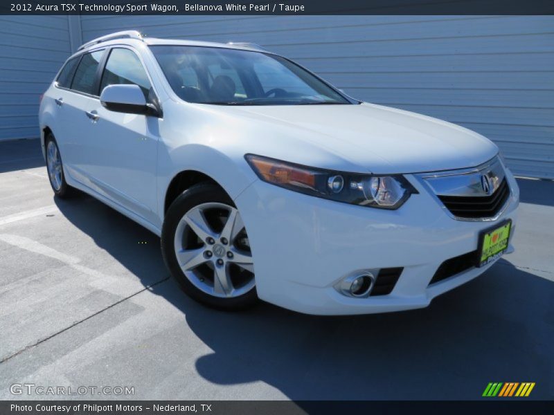 Bellanova White Pearl / Taupe 2012 Acura TSX Technology Sport Wagon