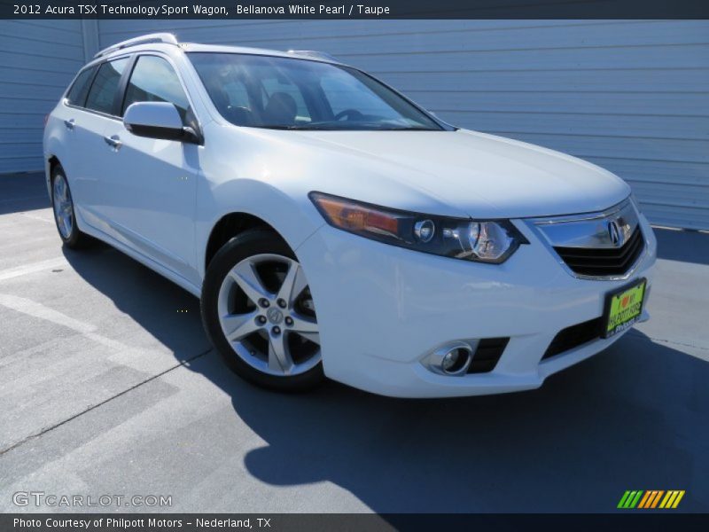 Bellanova White Pearl / Taupe 2012 Acura TSX Technology Sport Wagon