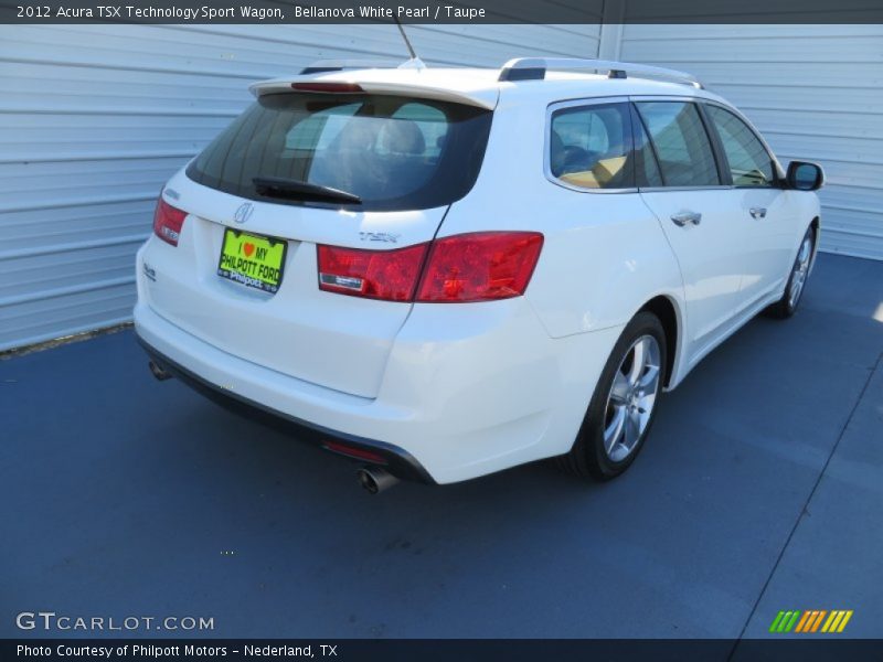 Bellanova White Pearl / Taupe 2012 Acura TSX Technology Sport Wagon