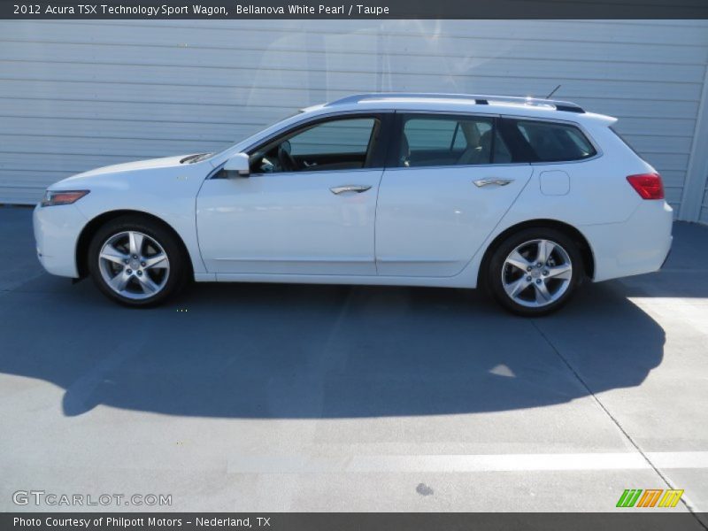 Bellanova White Pearl / Taupe 2012 Acura TSX Technology Sport Wagon
