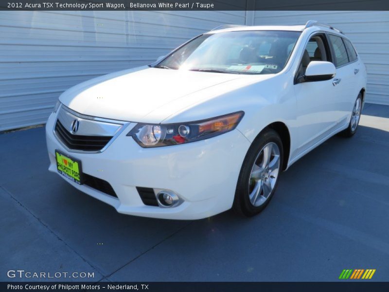 Bellanova White Pearl / Taupe 2012 Acura TSX Technology Sport Wagon