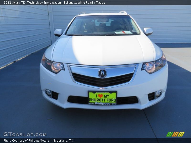 Bellanova White Pearl / Taupe 2012 Acura TSX Technology Sport Wagon