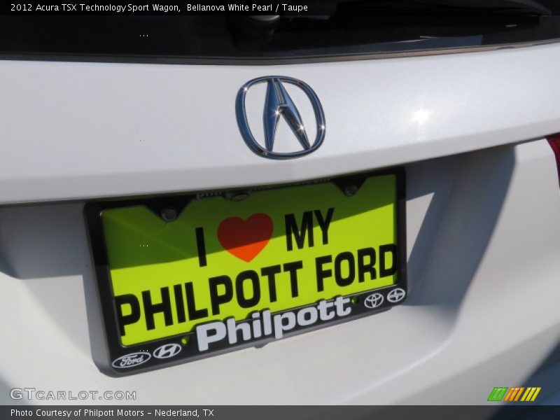 Bellanova White Pearl / Taupe 2012 Acura TSX Technology Sport Wagon