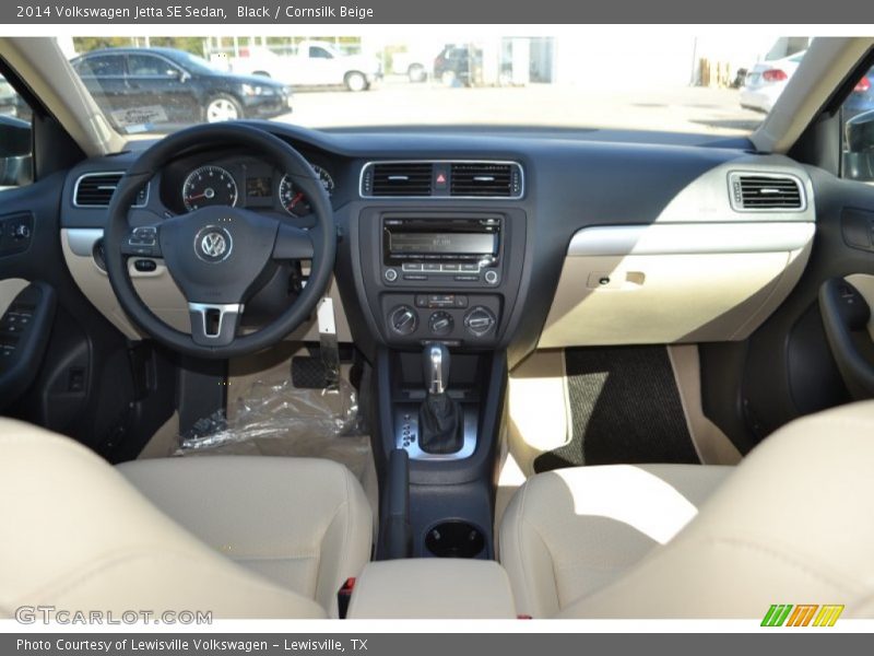 Black / Cornsilk Beige 2014 Volkswagen Jetta SE Sedan