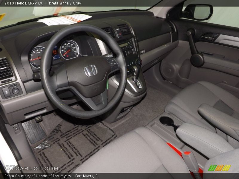 Taffeta White / Gray 2010 Honda CR-V LX