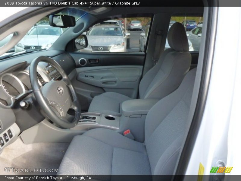 Super White / Graphite Gray 2009 Toyota Tacoma V6 TRD Double Cab 4x4