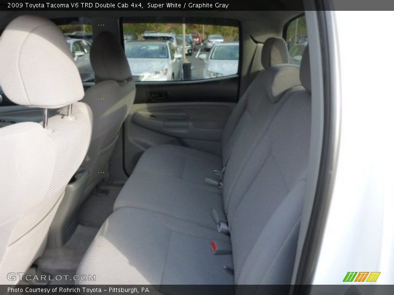 Super White / Graphite Gray 2009 Toyota Tacoma V6 TRD Double Cab 4x4