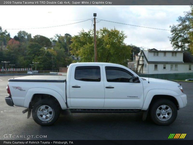 Super White / Graphite Gray 2009 Toyota Tacoma V6 TRD Double Cab 4x4
