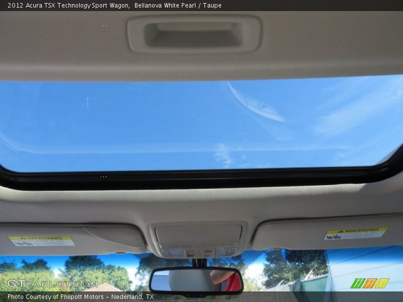 Bellanova White Pearl / Taupe 2012 Acura TSX Technology Sport Wagon