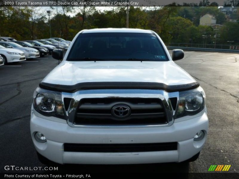 Super White / Graphite Gray 2009 Toyota Tacoma V6 TRD Double Cab 4x4