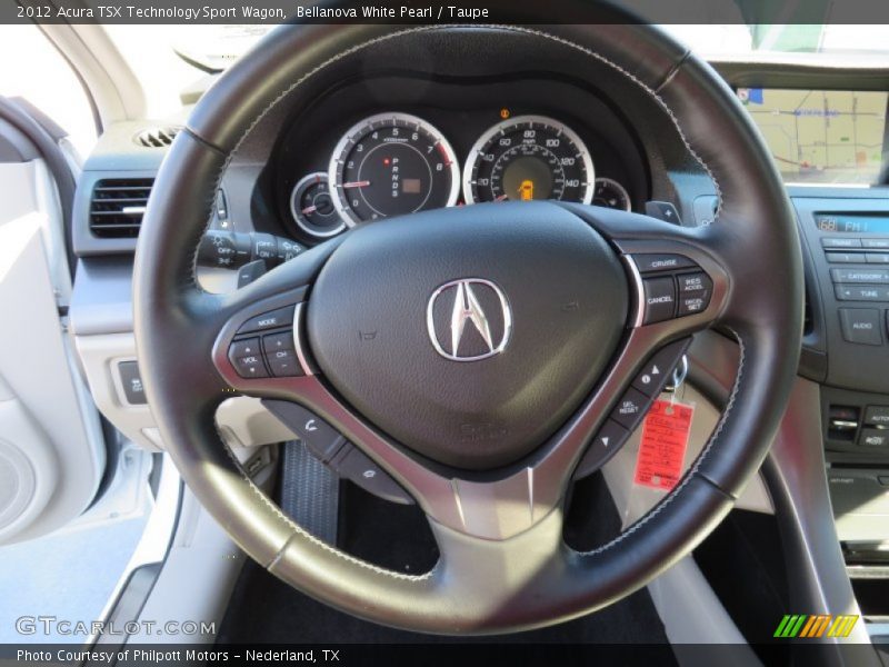 Bellanova White Pearl / Taupe 2012 Acura TSX Technology Sport Wagon