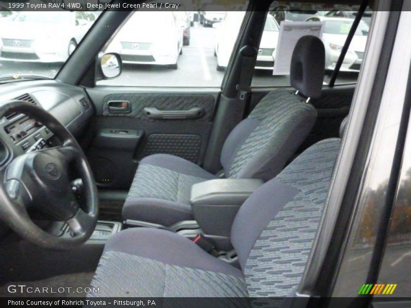 Deep Jewel Green Pearl / Gray 1999 Toyota RAV4 4WD