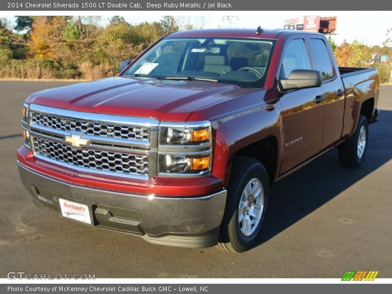 Deep Ruby Metallic / Jet Black 2014 Chevrolet Silverado 1500 LT Double Cab