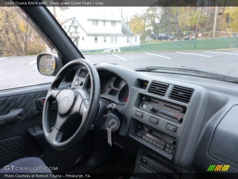 Deep Jewel Green Pearl / Gray 1999 Toyota RAV4 4WD