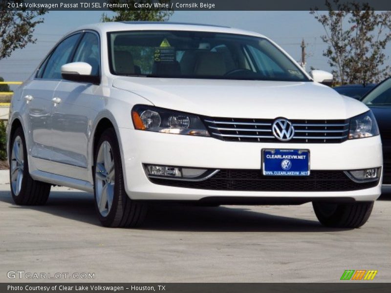 Candy White / Cornsilk Beige 2014 Volkswagen Passat TDI SEL Premium