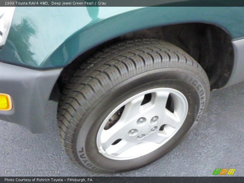Deep Jewel Green Pearl / Gray 1999 Toyota RAV4 4WD