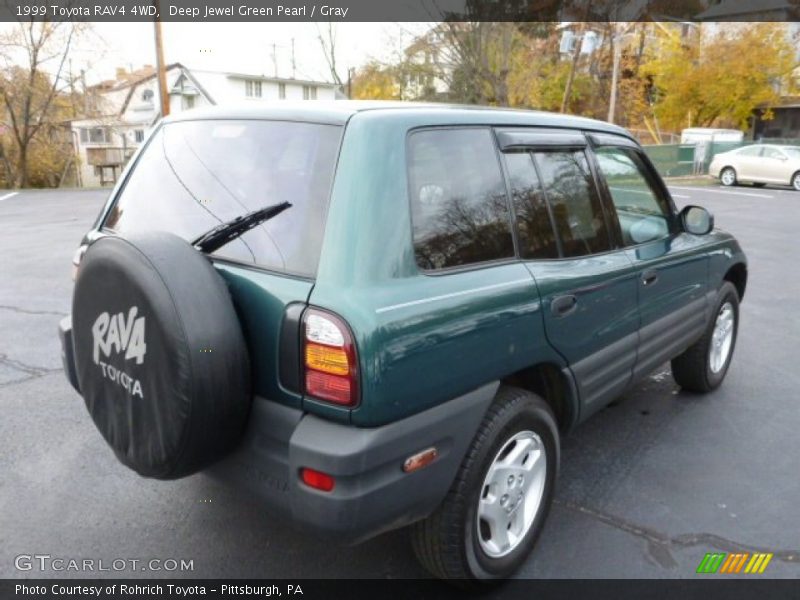 Deep Jewel Green Pearl / Gray 1999 Toyota RAV4 4WD