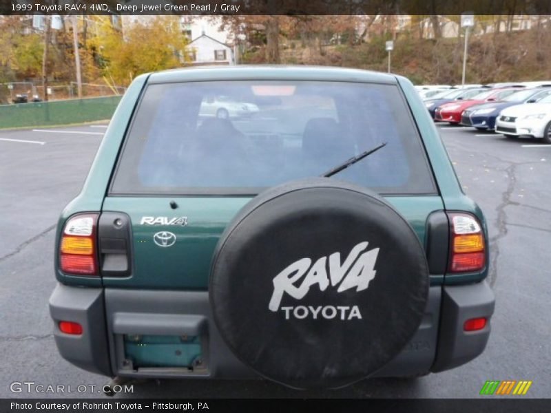 Deep Jewel Green Pearl / Gray 1999 Toyota RAV4 4WD