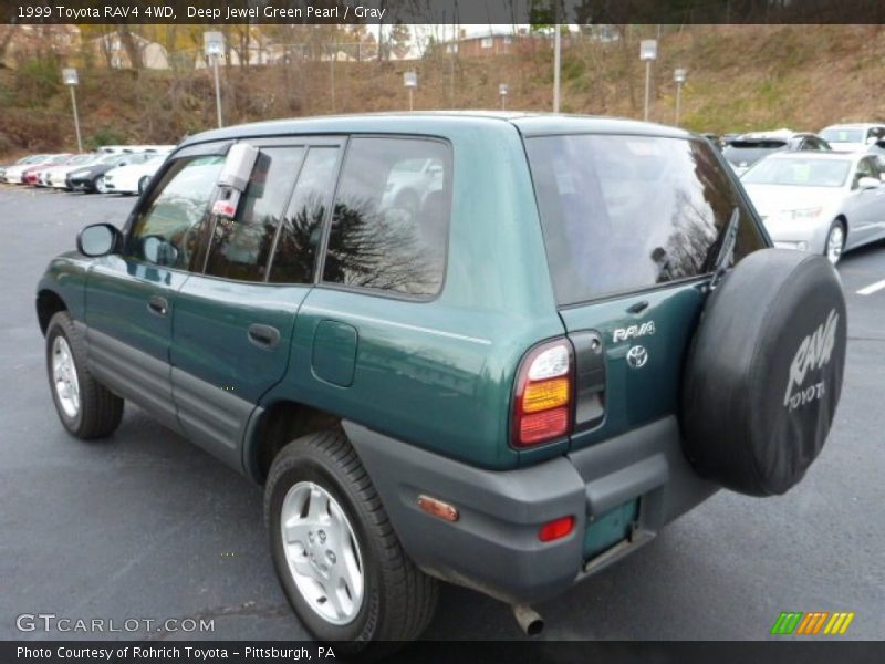 Deep Jewel Green Pearl / Gray 1999 Toyota RAV4 4WD