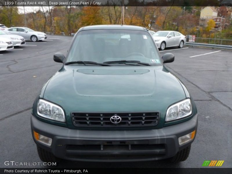 Deep Jewel Green Pearl / Gray 1999 Toyota RAV4 4WD