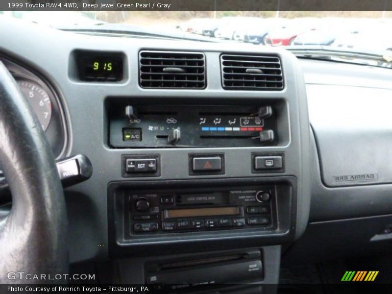Deep Jewel Green Pearl / Gray 1999 Toyota RAV4 4WD