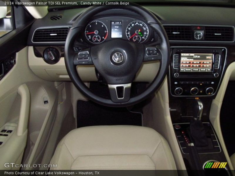 Candy White / Cornsilk Beige 2014 Volkswagen Passat TDI SEL Premium