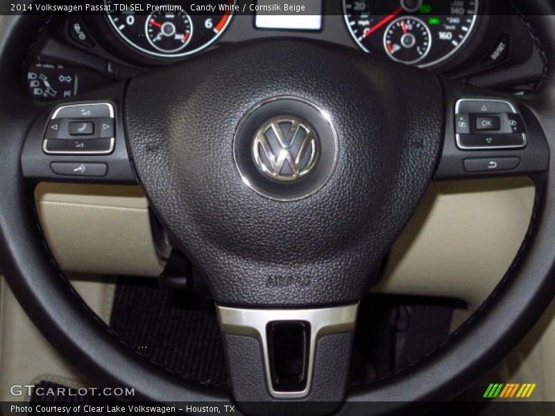 Candy White / Cornsilk Beige 2014 Volkswagen Passat TDI SEL Premium