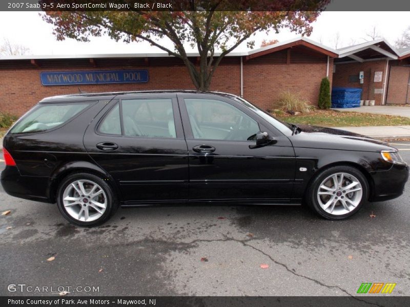 Black / Black 2007 Saab 9-5 Aero SportCombi Wagon