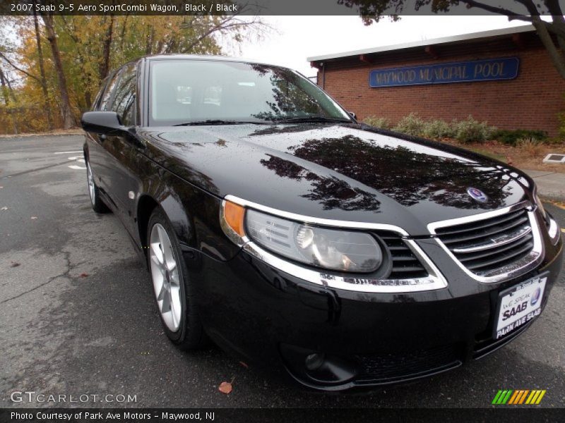Black / Black 2007 Saab 9-5 Aero SportCombi Wagon
