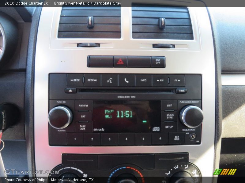 Bright Silver Metallic / Dark Slate Gray 2010 Dodge Charger SXT