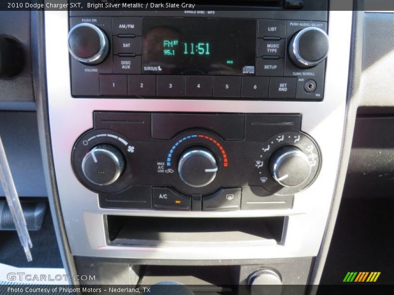 Bright Silver Metallic / Dark Slate Gray 2010 Dodge Charger SXT