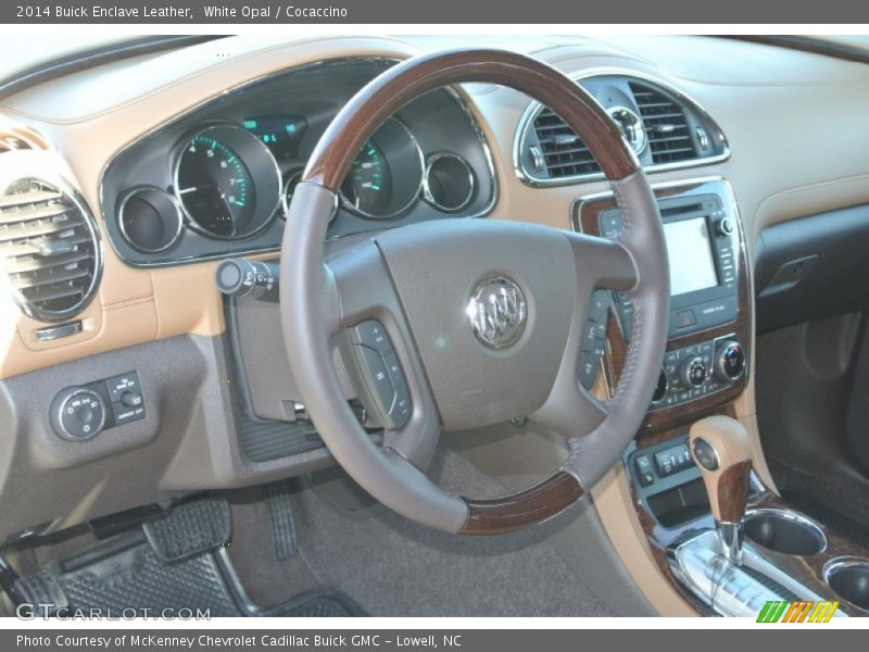 White Opal / Cocaccino 2014 Buick Enclave Leather