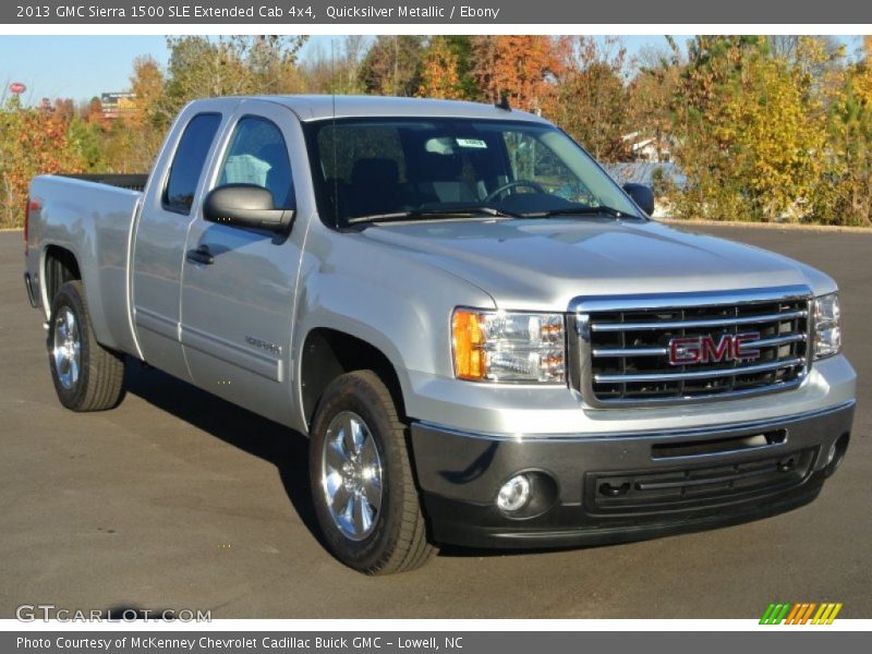 Quicksilver Metallic / Ebony 2013 GMC Sierra 1500 SLE Extended Cab 4x4