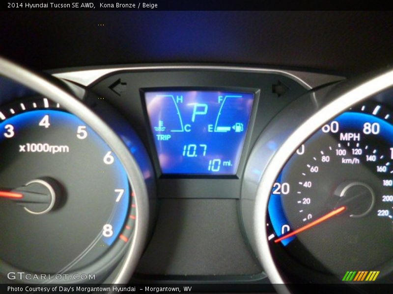 Kona Bronze / Beige 2014 Hyundai Tucson SE AWD