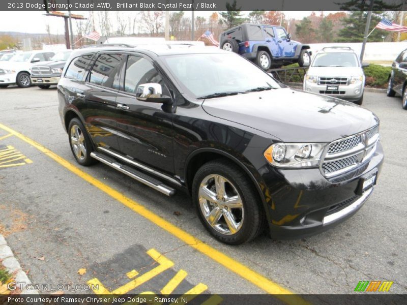 Brilliant Black Crystal Pearl / Black 2013 Dodge Durango Citadel AWD