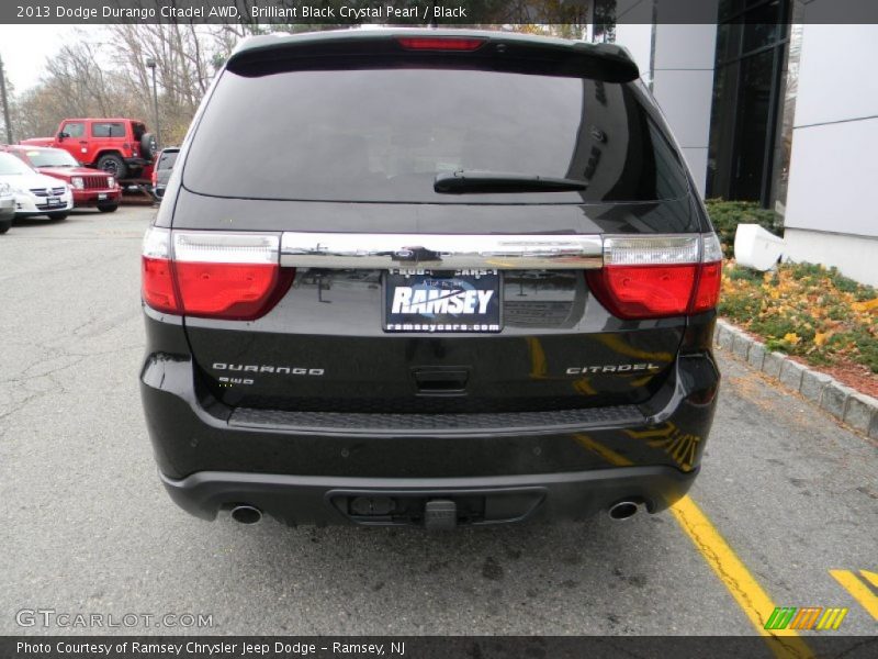 Brilliant Black Crystal Pearl / Black 2013 Dodge Durango Citadel AWD