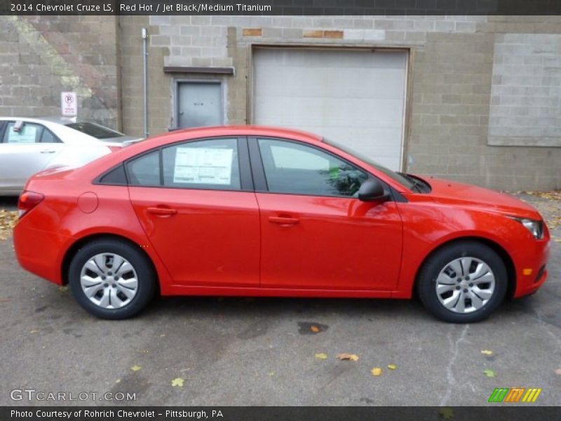 Red Hot / Jet Black/Medium Titanium 2014 Chevrolet Cruze LS