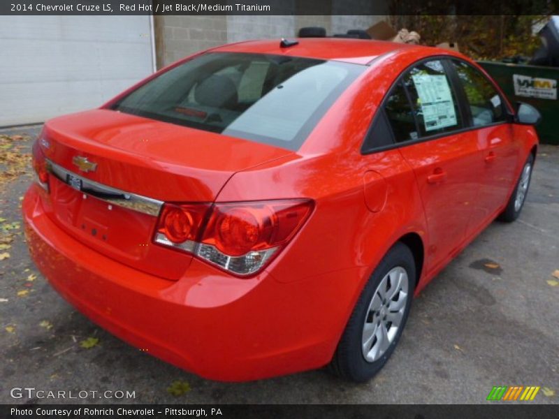 Red Hot / Jet Black/Medium Titanium 2014 Chevrolet Cruze LS