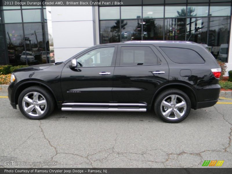 Brilliant Black Crystal Pearl / Black 2013 Dodge Durango Citadel AWD