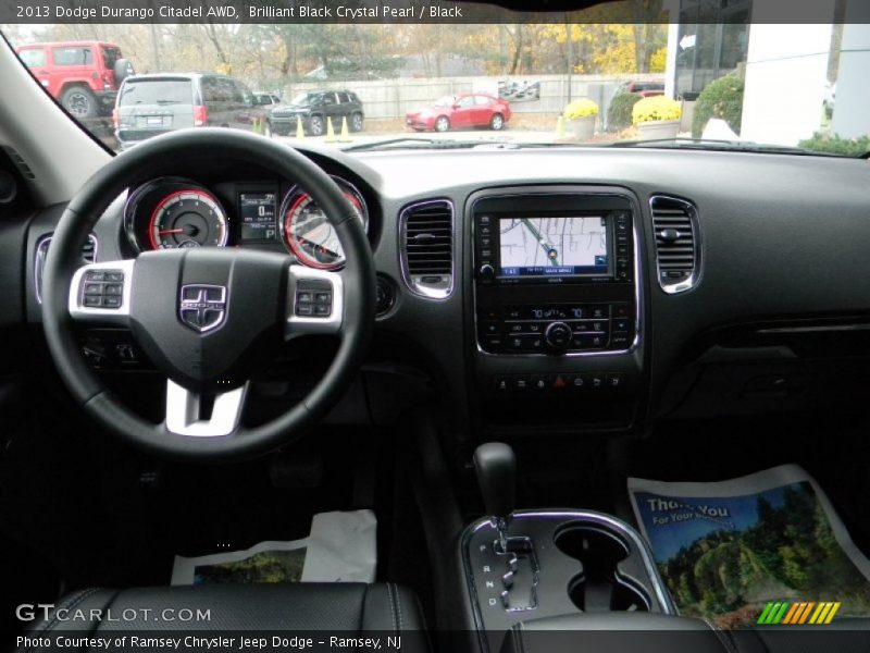 Brilliant Black Crystal Pearl / Black 2013 Dodge Durango Citadel AWD