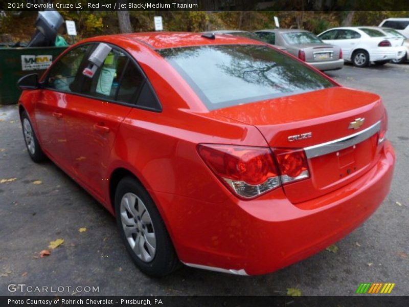 Red Hot / Jet Black/Medium Titanium 2014 Chevrolet Cruze LS