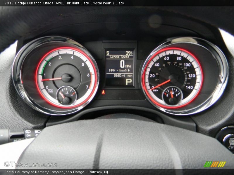 Brilliant Black Crystal Pearl / Black 2013 Dodge Durango Citadel AWD