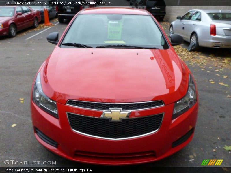 Red Hot / Jet Black/Medium Titanium 2014 Chevrolet Cruze LS
