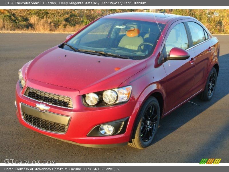 Deep Magenta Metallic / Dark Pewter/Dark Titanium 2014 Chevrolet Sonic LT Sedan