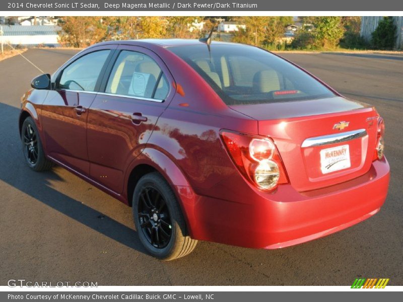Deep Magenta Metallic / Dark Pewter/Dark Titanium 2014 Chevrolet Sonic LT Sedan